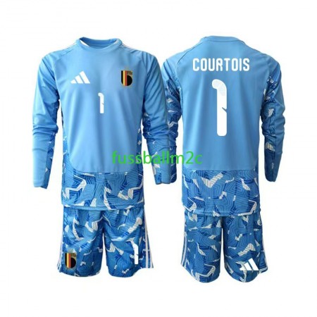 Fußballtrikots Belgien Thibaut Courtois 1 Torwart Kinder Heim Trikotsatz WM 2026 Langarm Fußballtrikots Belgien Thibaut Courtois 1 Torwart Kinder Heim Trikotsatz WM 2026 Langarm